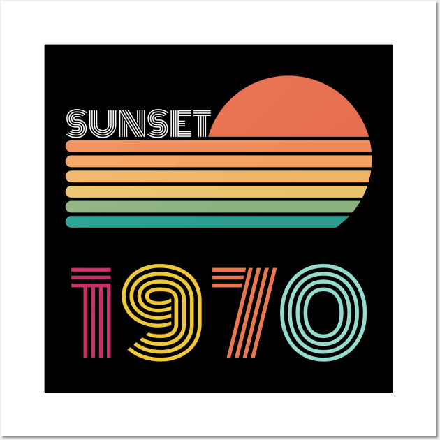 Sunset Retro Vintage 1970 Wall Art by Happysphinx